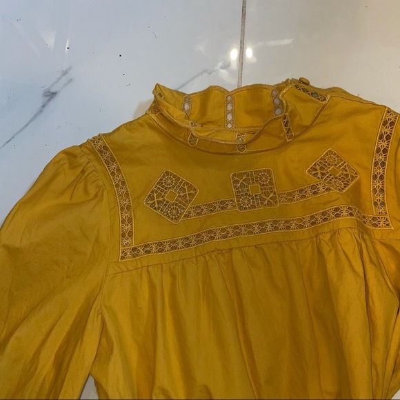 Free People Mustard Yellow Eternity Blouse - Picture 5 of 8